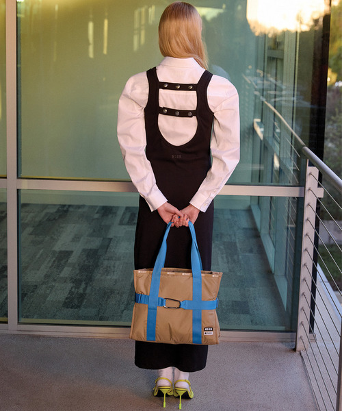 トートバッグ MSGM MD BOAT TOTE MDボートトートカーキ レディースの画像