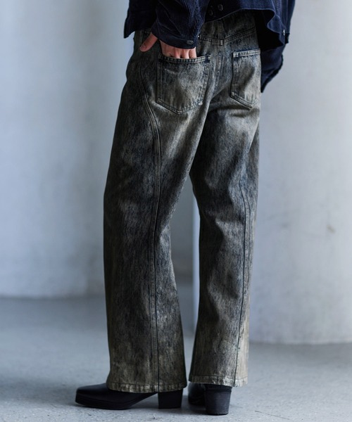 「CLEL」 デニムパンツ X-SMALL グレー メンズ_画像5