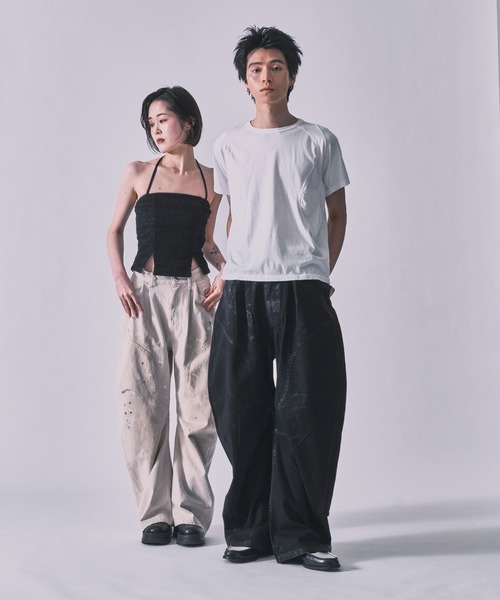 CONZ ジーンズ duck curved pants wax vintage メンズ : ZOZOTOWN