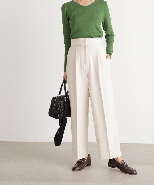 「N.（N. Natural Beauty Basic）」 スラックス MEDIUM ブラウン レディースの画像
