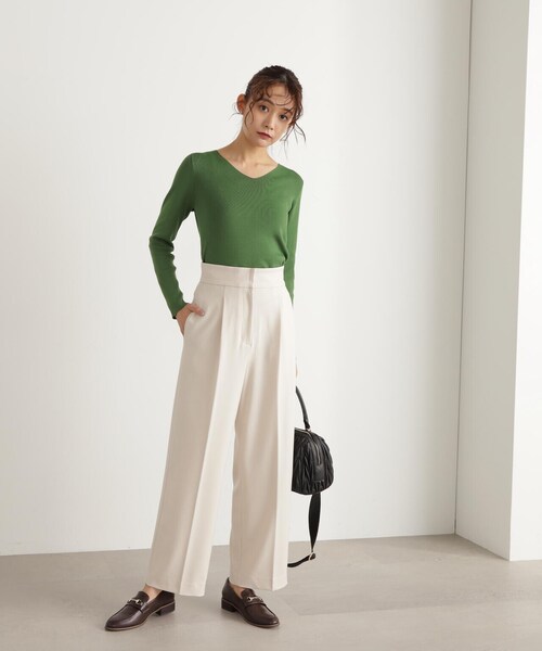 「N.（N. Natural Beauty Basic）」 スラックス MEDIUM ブラウン レディースの画像