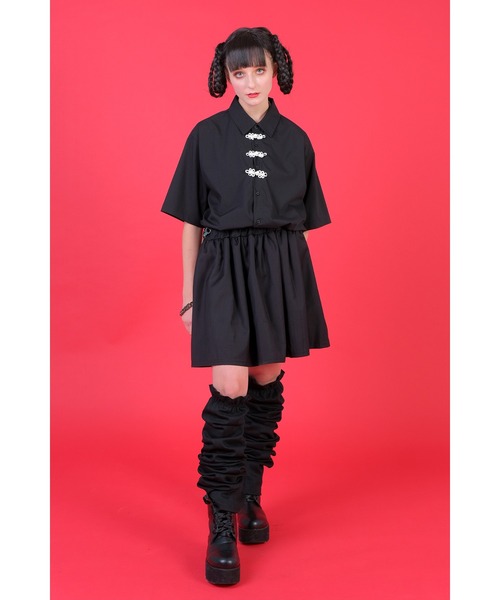 「ankoROCK」 半袖シャツ ONE SIZE ブラック レディース_画像5