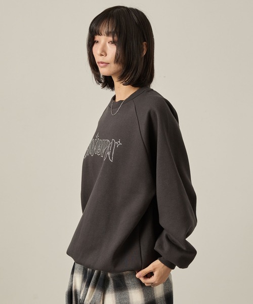 「Snap club」 スウェットカットソー L グレー レディース_画像4