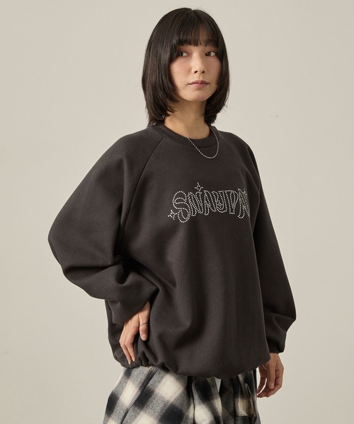 「Snap club」 スウェットカットソー L グレー レディース_画像6