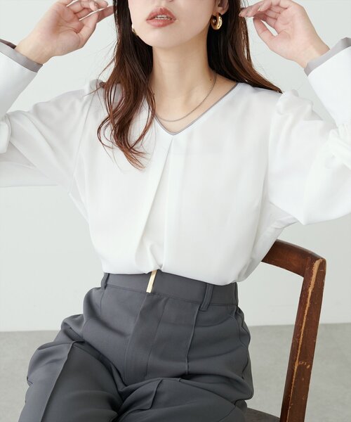 「natural couture」 長袖ブラウス FREE ピンク レディース_画像2