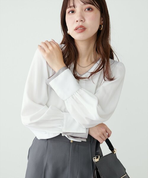 「natural couture」 長袖ブラウス FREE ピンク レディース_画像4