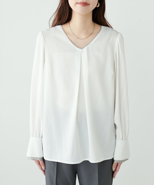 「natural couture」 長袖ブラウス FREE ピンク レディース_画像7
