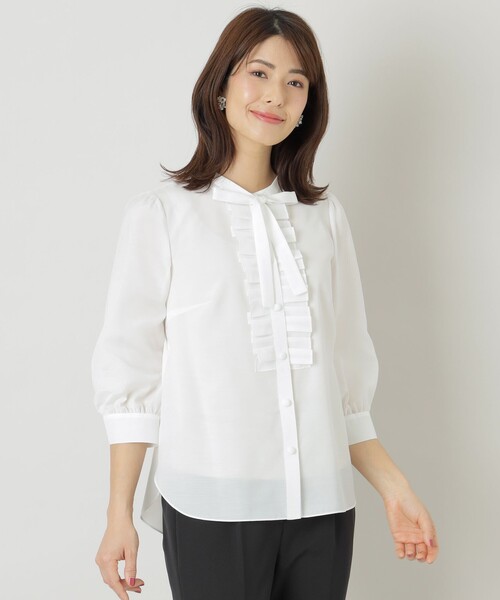 TO BE CHIC（トゥー ビー シック） 7分袖ブラウス 40 オフホワイト