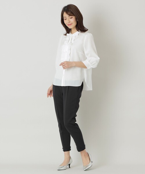 TO BE CHIC（トゥー ビー シック） 7分袖ブラウス 40 オフホワイト