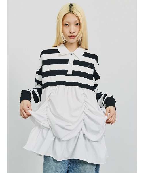 「SORIN」 長袖ポロシャツ 38 ブラック レディース_画像2