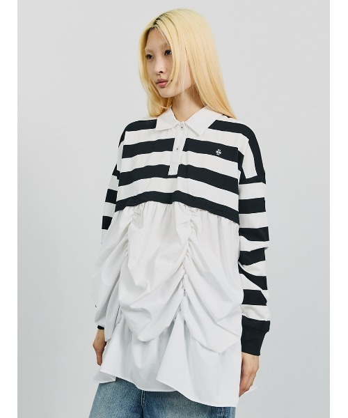 「SORIN」 長袖ポロシャツ 38 ブラック レディース_画像3
