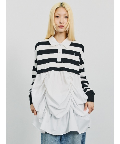 「SORIN」 長袖ポロシャツ 38 ブラック レディース_画像5