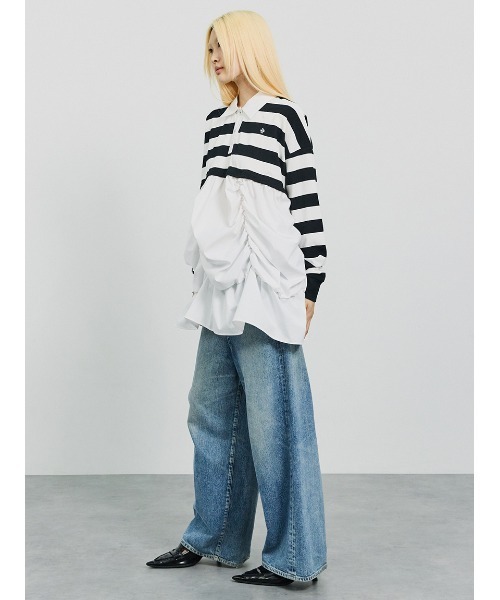 「SORIN」 長袖ポロシャツ 38 ブラック レディース_画像9