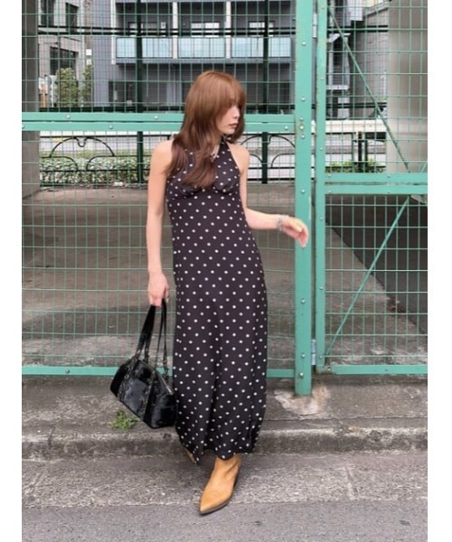 LAGUA GEM（ラグアジェム） ワンピース HALTER NECK DOT ワンピース 
