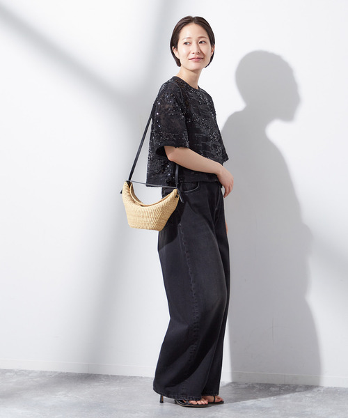 「journal standard L'essage」 半袖ブラウス - ブラック レディース_画像4