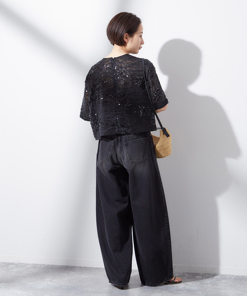 「journal standard L'essage」 半袖ブラウス - ブラック レディース_画像5