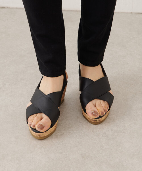 「BEARDSLEY」 フラットサンダル S ブラック レディース_画像5