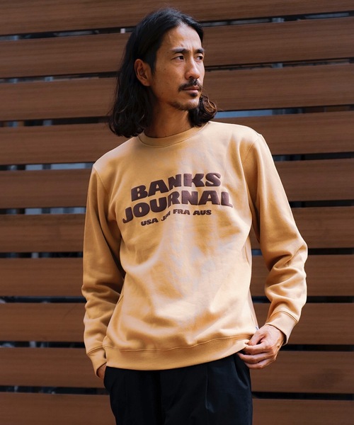 「BANKS」 スウェットカットソー LARGE ベージュ メンズ_画像5