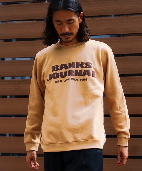 「BANKS」 スウェットカットソー LARGE ベージュ メンズ_画像6