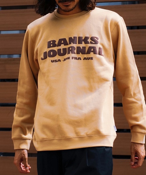 「BANKS」 スウェットカットソー LARGE ベージュ メンズ_画像9