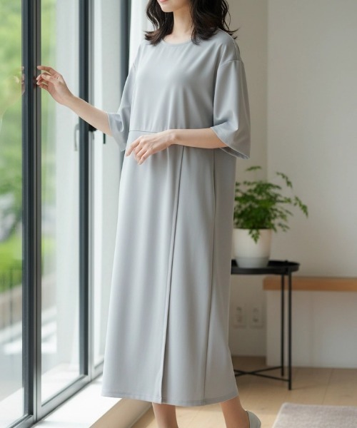 「cammie」 半袖ワンピース M ベージュ レディース_画像2