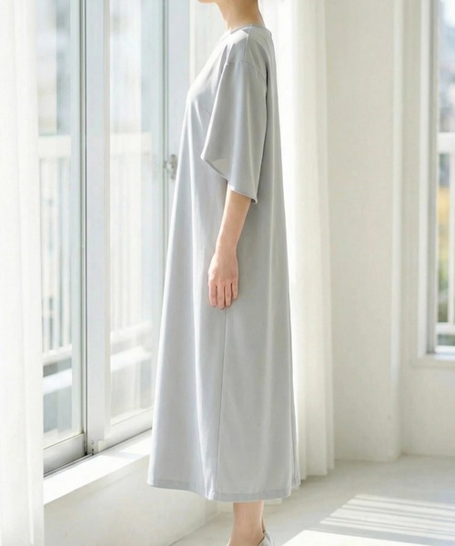 「cammie」 半袖ワンピース M ベージュ レディース_画像4
