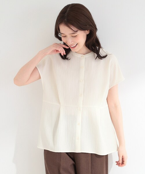 SHOO・LA・RUE（シューラルー） ブラウス シャツ 半袖 「前後2WAY/S-LL