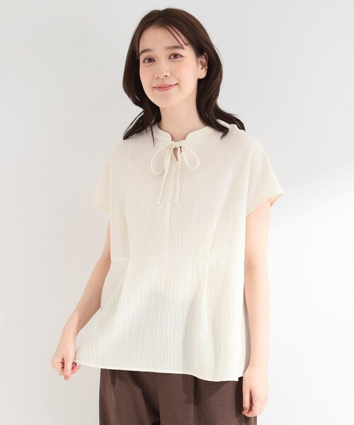 SHOO・LA・RUE（シューラルー） ブラウス シャツ 半袖 「前後2WAY/S-LL