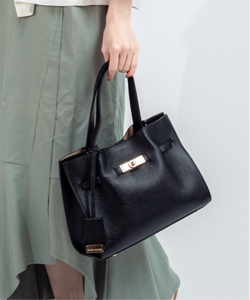 美品】GIANNI NOTARO レザー ベルト トートバッグ 2way 黒 