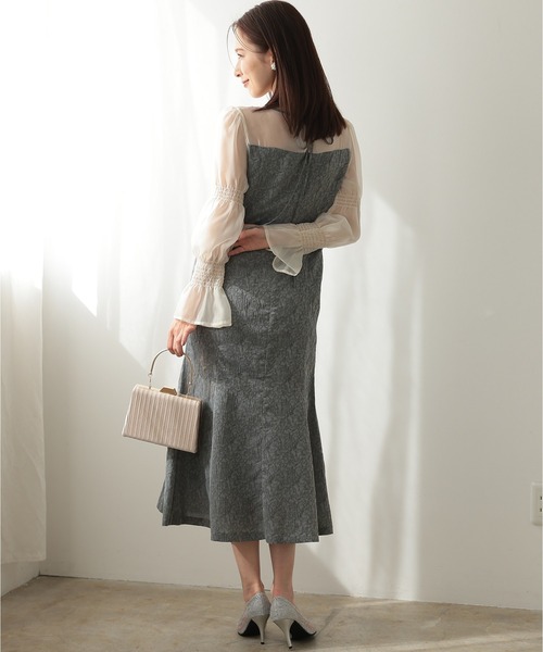 「PREFERIR」 長袖ワンピース MEDIUM ブルー レディース_画像7