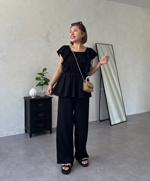 サロペット・オーバーオール・オールインワン swell peplum set up pants dress prose verse（プロズヴェール） サロペット オーバーオール 「MOMO