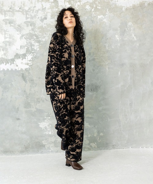 「OSMOSIS」 「SLOANE」イージーパンツ ONE SIZE ライトグレー レディース_画像4