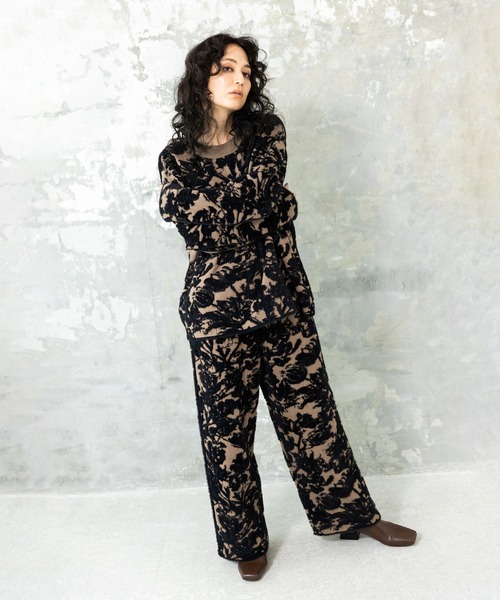「OSMOSIS」 「SLOANE」イージーパンツ ONE SIZE ライトグレー レディース_画像6