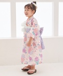 浴衣 紫陽花浴衣 キッズ 子供 女の子の詳細画像1