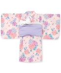 浴衣 紫陽花浴衣 キッズ 子供 女の子の詳細画像3