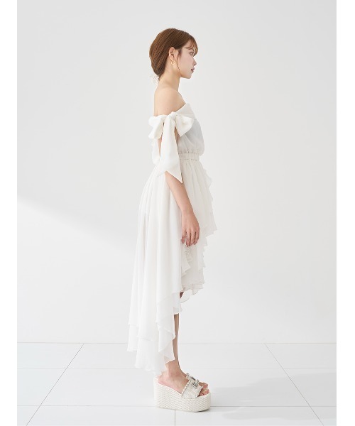 Darich（ダーリッチ） ワンピース オフショルリボンドレープシフォン