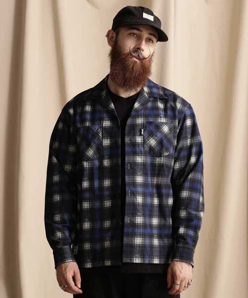 タクト Schott N.Y.C. 長袖シャツ グレー系 Lサイズ Schott N.Y.C（ショット） 「Schott」 長袖シャツ L チャコールグレー