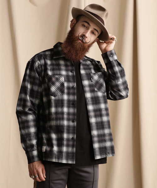 Schott N.Y.C（ショット） 「Schott」 長袖シャツ L チャコールグレー