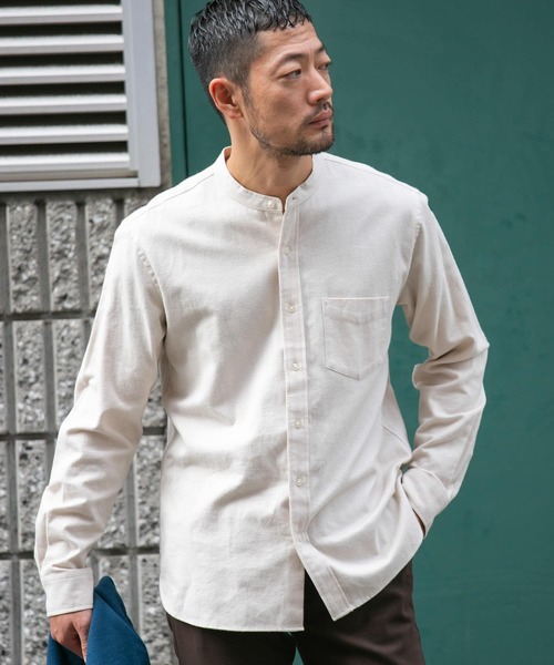 「URBAN RESEARCH ROSSO MEN」 長袖シャツ MEDIUM アイボリー メンズ_画像4