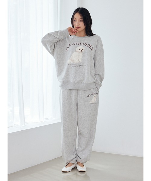 ❣️gelato pique ❣️ルームウェア セットアップ パジャマ グレー gelato pique（ジェラートピケ） パジャマ ルームウェア 「ONLINE限定
