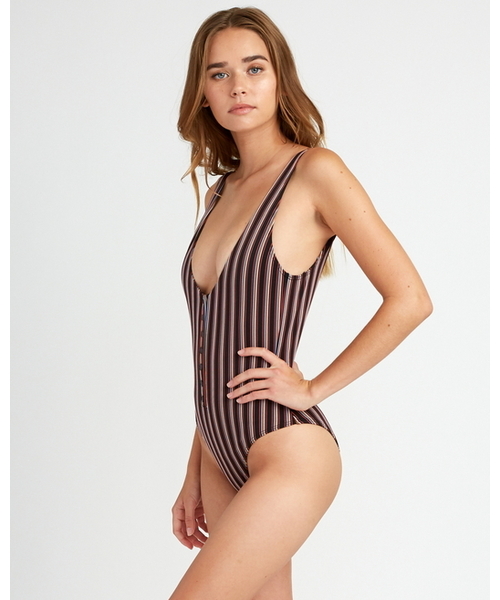 RVCA ルーカ ワンピース 水着 茶色 ブラウン RVCA 水着 レディース BANDIT ONEPIECE CHEEKY ビキニ/ルーカ