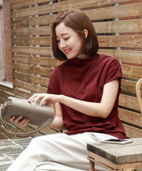 DAY CLOSET tシャツ レディース シンプルハイネックカットソー