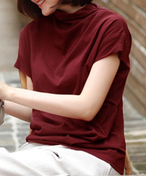 DAY CLOSET tシャツ レディース シンプルハイネックカットソー