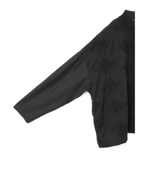 mizuiroind ブラウス シャツ mizuiro ind レーススタンドカラー