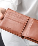 二つ折り 二つ折り財布 財布 ゴートレザー ス...の詳細画像4