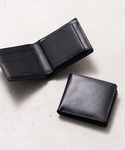二つ折り 二つ折り財布 財布 ゴートレザー ス...の詳細画像1
