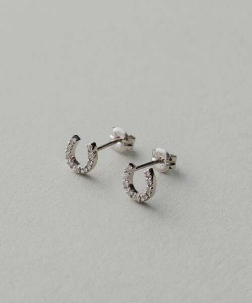 ete（エテ） ピアス PT900 ホースシュー ダイヤモンド ピアス