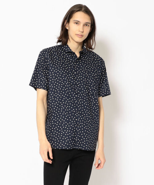 42 割引m メンズ Mサイズ相当 L メンズ Lサイズ相当 Xl メンズ Xlサイズ相当 ネイビーおすすめネット シャツ ブラウス Kato カトー ドットラウンドカラー半袖シャツ Bs シャツ カジュアルシャツ メンズファッション ファッションm メンズ Mサイズ