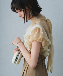 RUIRUE BOUTIQUE パンツドレス バックリボンレースコンビパンツ RUIRUE BOUTIQUE パンツドレス バックリボンレースコンビパンツ
