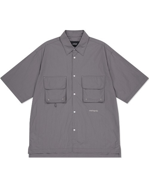 ブラウス シャツ 「mahagrid/マハグリッド」UTILITY POCKET SHIRT/ポケット シャツ レディース メンズ MAHAGRID ブラウス シャツ 「mahagrid/マハグリッド」UTILITY